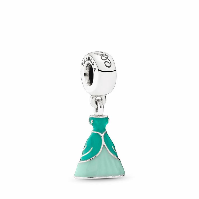 Pandora Australia Disney Ariel's Dress Dangle Charm - Sterling Silver | LZYFSB516